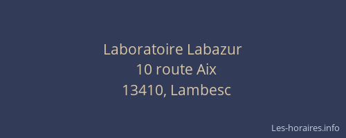 Laboratoire Labazur
