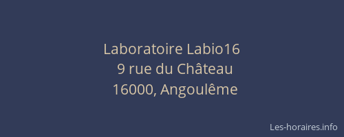 Laboratoire Labio16