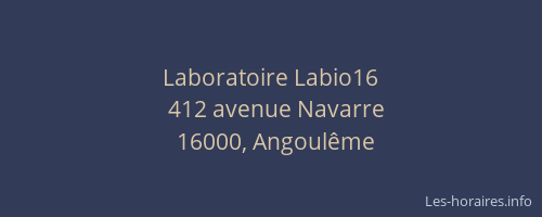 Laboratoire Labio16