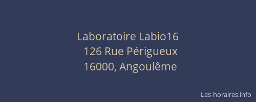 Laboratoire Labio16