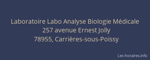 Laboratoire Labo Analyse Biologie Médicale