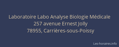 Laboratoire Labo Analyse Biologie M&eacute;dicale