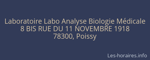 Laboratoire Labo Analyse Biologie Médicale