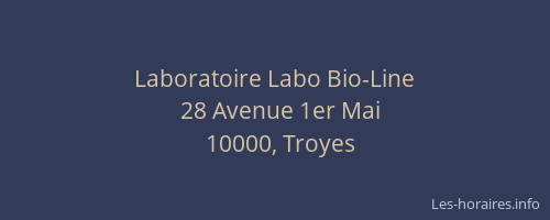 Laboratoire Labo Bio-Line