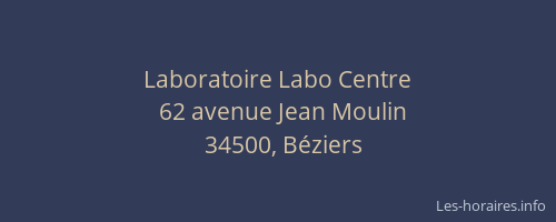 Laboratoire Labo Centre