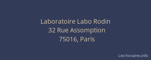 Laboratoire Labo Rodin