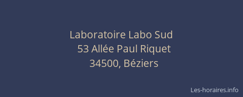 Laboratoire Labo Sud