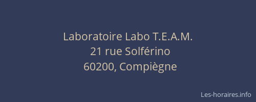 Laboratoire Labo T.E.A.M.