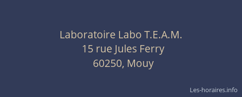 Laboratoire Labo T.E.A.M.