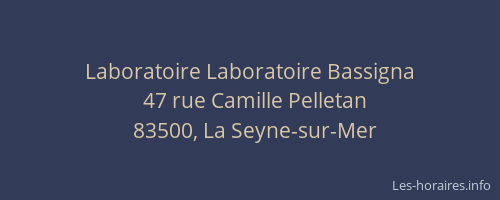 Laboratoire Laboratoire Bassigna
