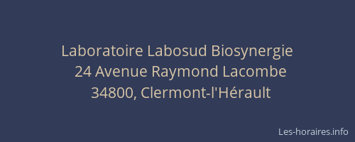 Laboratoire Labosud Biosynergie