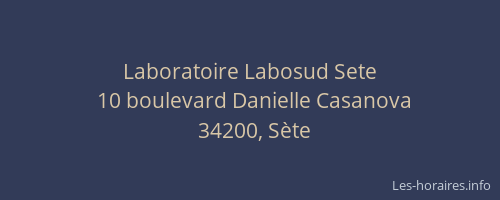 Laboratoire Labosud Sete