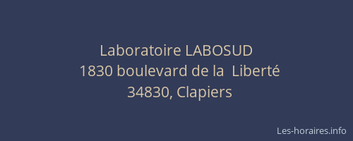 Laboratoire LABOSUD