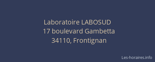 Laboratoire LABOSUD