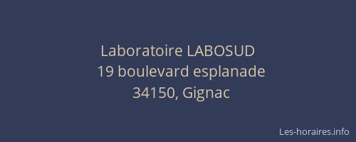 Laboratoire LABOSUD