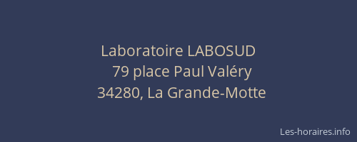 Laboratoire LABOSUD