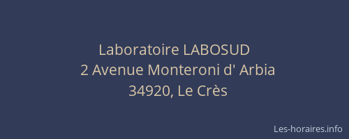 Laboratoire LABOSUD