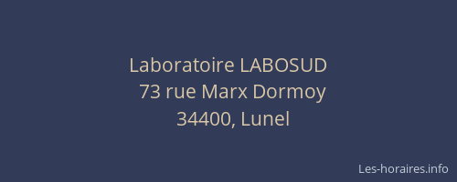 Laboratoire LABOSUD
