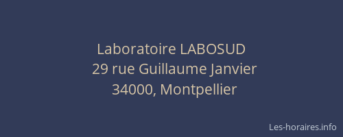 Laboratoire LABOSUD