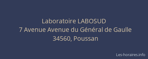 Laboratoire LABOSUD