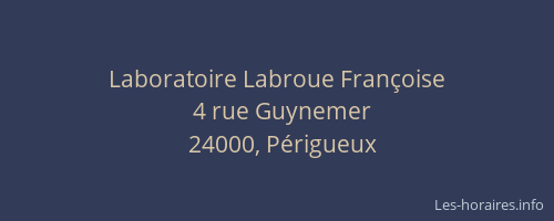 Laboratoire Labroue Françoise