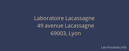 Laboratoire Lacassagne