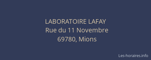 LABORATOIRE LAFAY