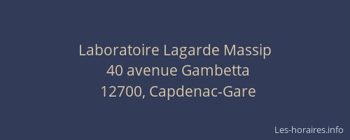 Laboratoire Lagarde Massip