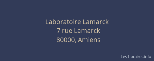 Laboratoire Lamarck