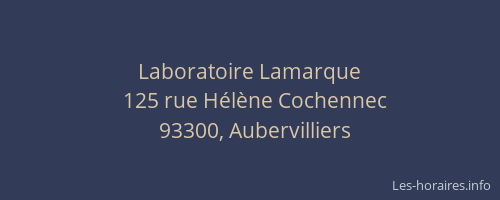 Laboratoire Lamarque