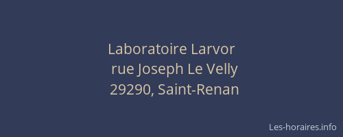 Laboratoire Larvor
