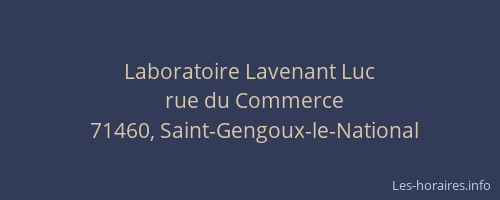 Laboratoire Lavenant Luc