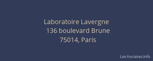 Laboratoire Lavergne