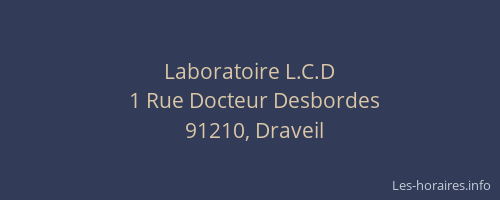Laboratoire L.C.D