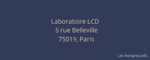 Laboratoire LCD