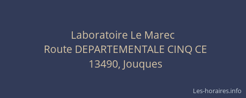 Laboratoire Le Marec