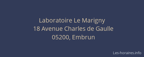 Laboratoire Le Marigny