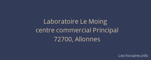 Laboratoire Le Moing