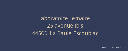 Laboratoire Lemaire