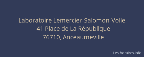 Laboratoire Lemercier-Salomon-Volle