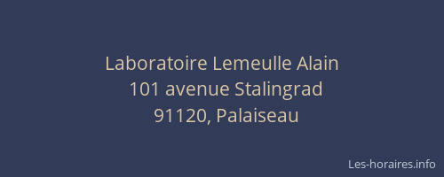 Laboratoire Lemeulle Alain