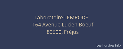 Laboratoire LEMRODE