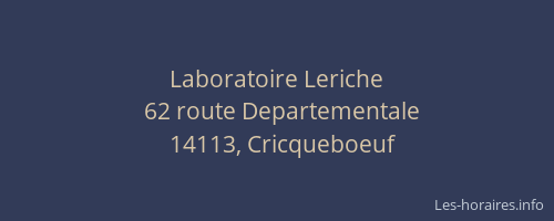 Laboratoire Leriche