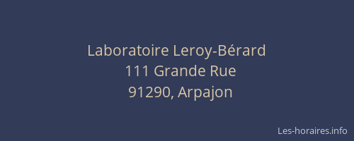 Laboratoire Leroy-Bérard