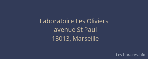 Laboratoire Les Oliviers