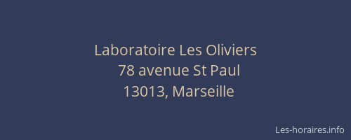 Laboratoire Les Oliviers