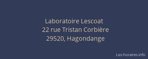 Laboratoire Lescoat
