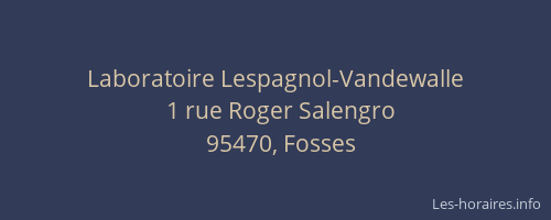 Laboratoire Lespagnol-Vandewalle