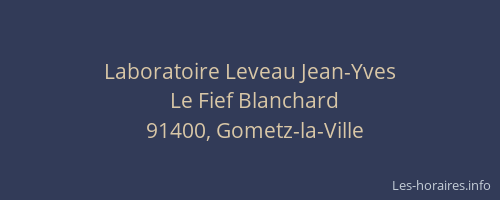 Laboratoire Leveau Jean-Yves