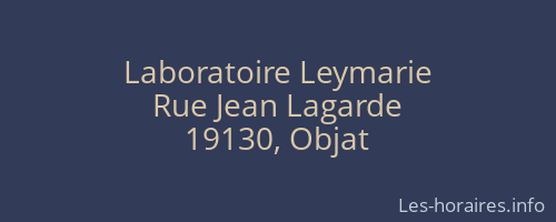 Laboratoire Leymarie